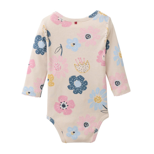 People Wear Organic Body Langarm mit Blumenprint GOTS