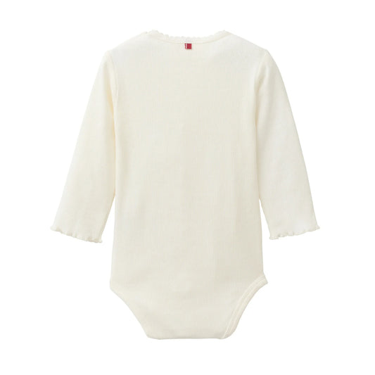 People Wear Organic Body Langarm mit Häkel- und Kräuselkante GOTS