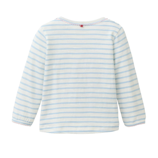 People Wear Organic Langarmshirt mit Schmetterlingapplikation GOTS