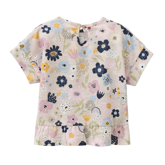 People Wear Organic T-Shirt mit Blumendruck GOTS