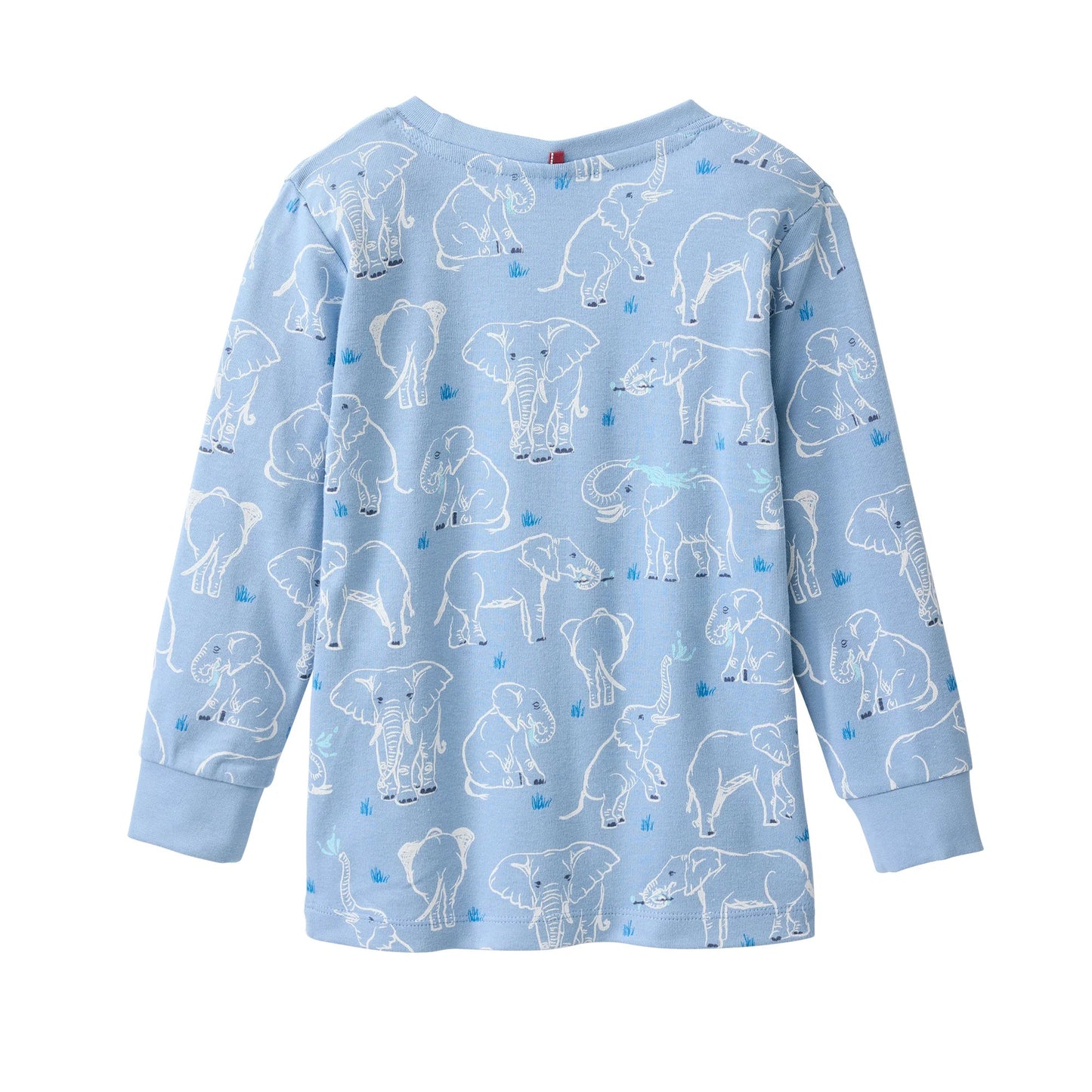People Wear Organic Schlafanzug mit Elefantenprint GOTS