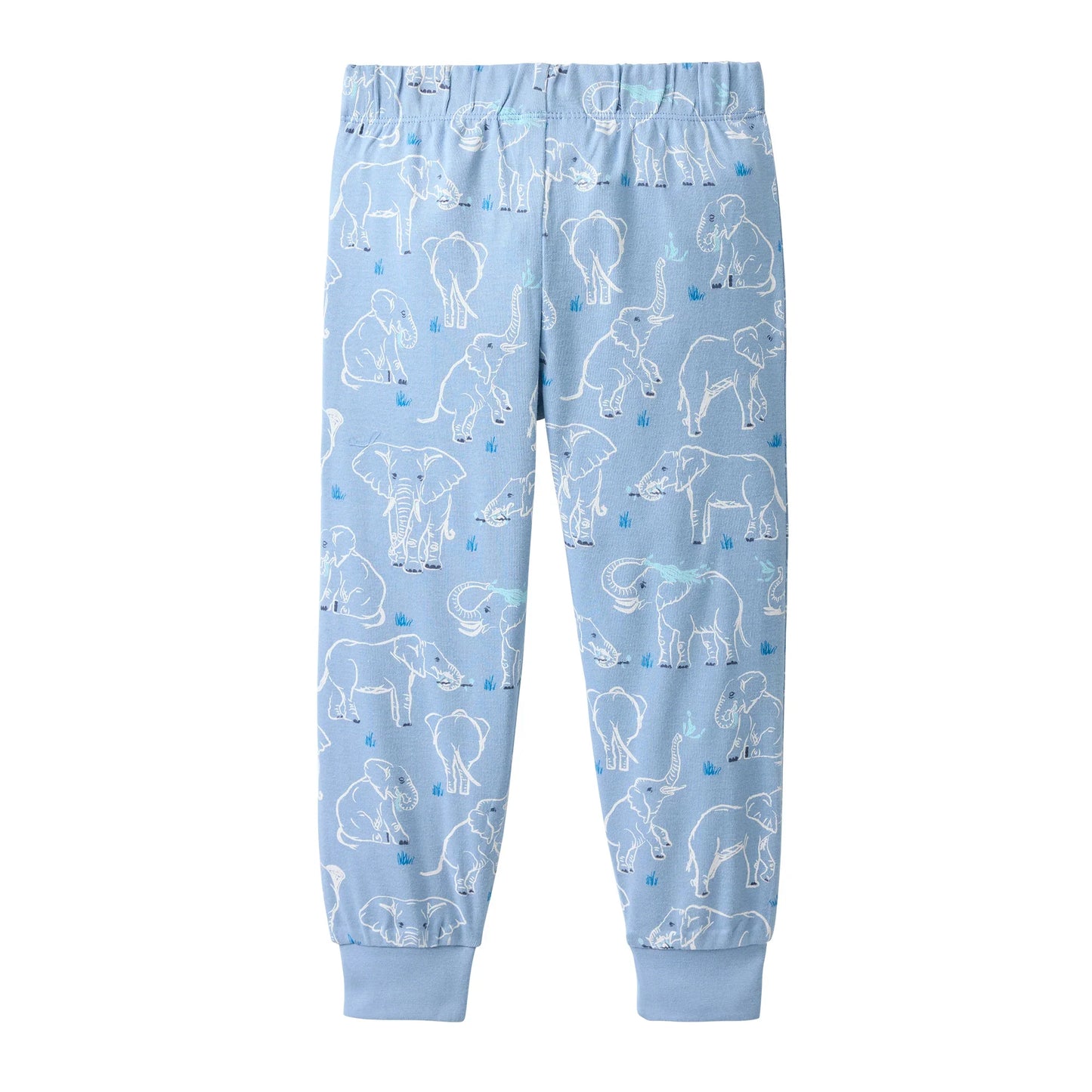 People Wear Organic Schlafanzug mit Elefantenprint GOTS