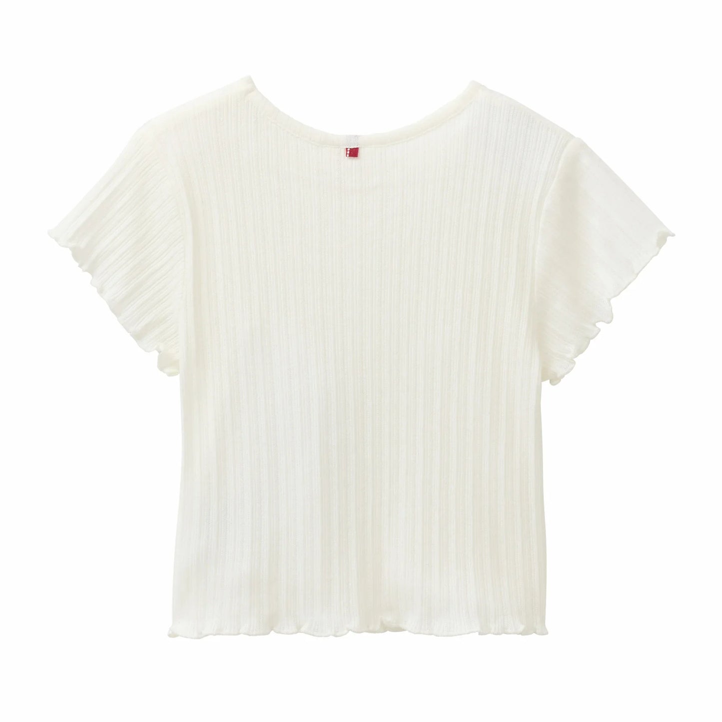 People Wear Organic T-Shirt mit Ajour-Rippe GOTS