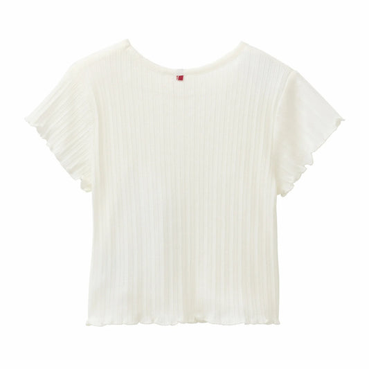 People Wear Organic T-Shirt mit Ajour-Rippe GOTS