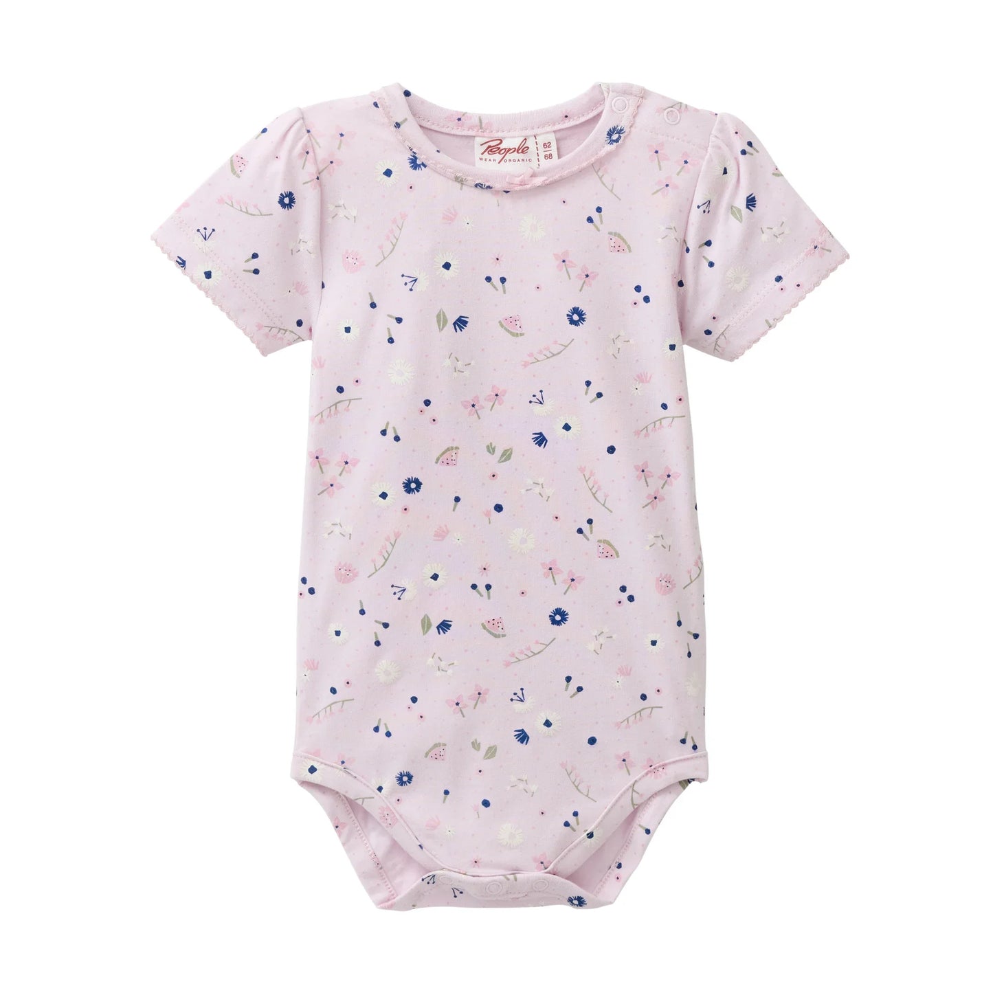 People Wear Organic Body Kurzarm mit Sommerblumenprint GOTS