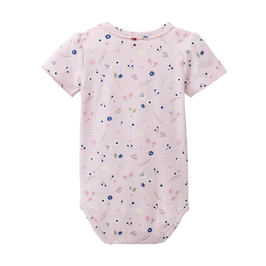 People Wear Organic Body Kurzarm mit Sommerblumenprint GOTS