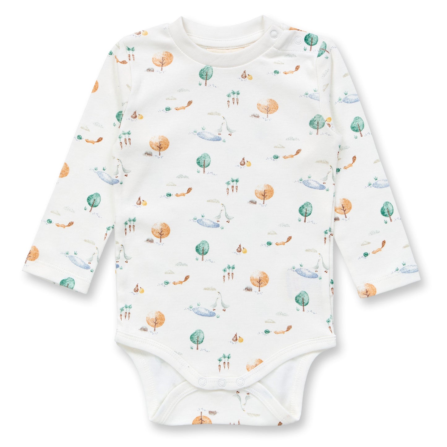 Sense Organics Baby Body mit Landleben-Druck, Modell VARIN, aus Bio-Baumwolle GOTS