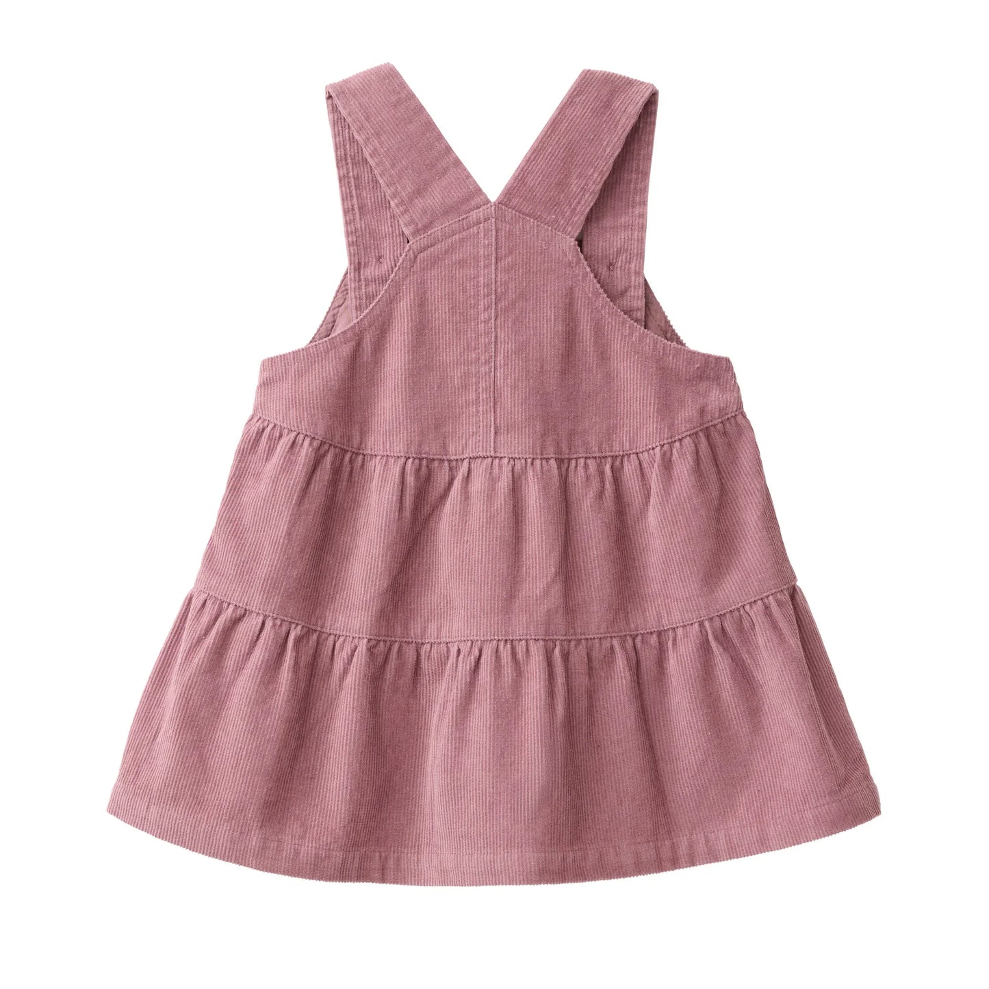People Wear Organic Kord Kleid in dunkelmalve uni aus Bio-Baumwolle GOTS