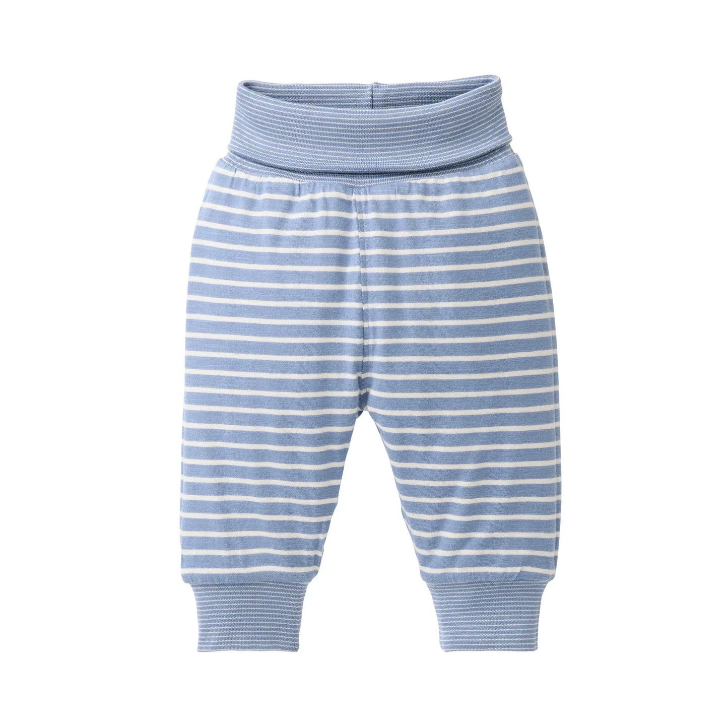 People Wear Organic Wendehose in beige mit Waldtierprint und geringelt aus Bio-Baumwolle GOTS
