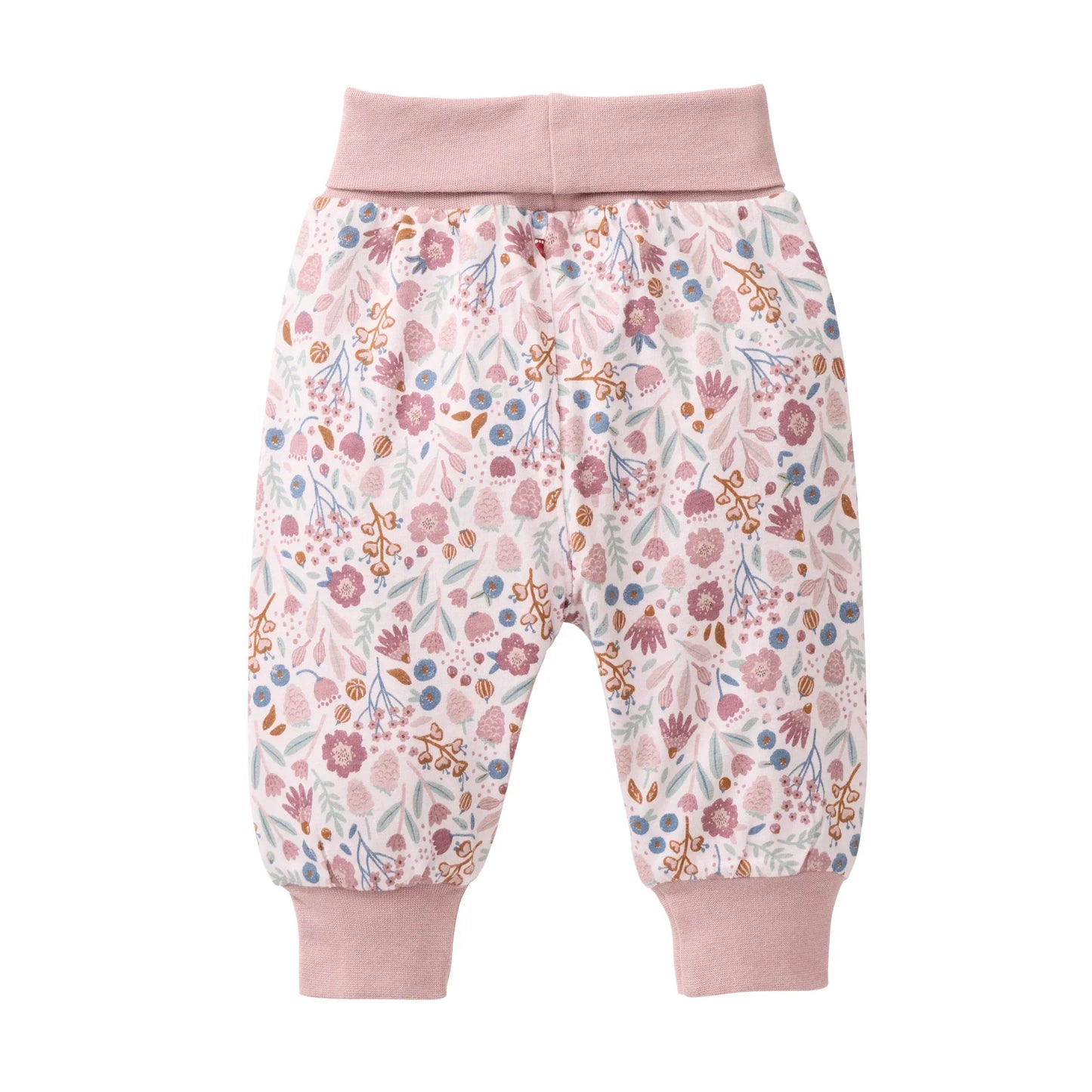 People Wear Organic Wendehose in rosa mit Herbstblütenprint und Punkten aus Bio-Baumwolle GOTS