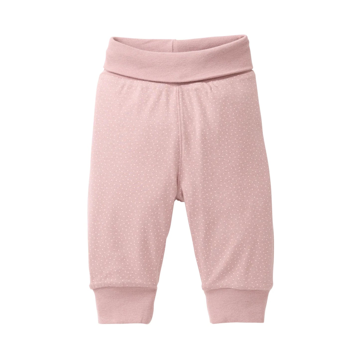 People Wear Organic Wendehose in rosa mit Herbstblütenprint und Punkten aus Bio-Baumwolle GOTS