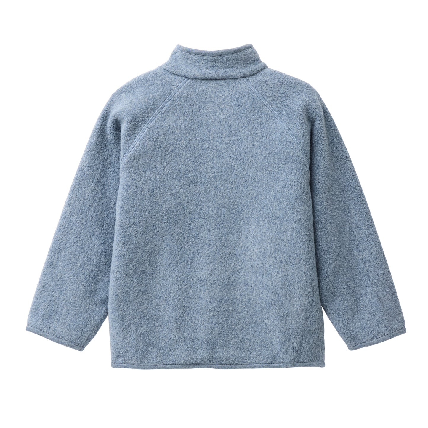 People Wear Organic Fleece Jacke, blau uni, Bio-Baumwolle GOTS