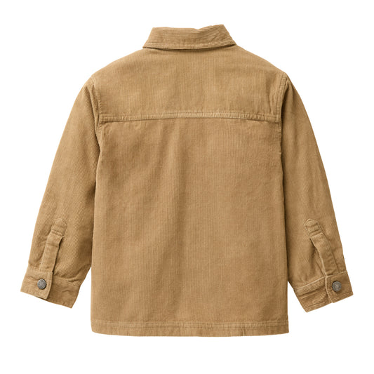 People Wear Organic Kord Hemd, braun uni, Bio-Baumwolle GOTS