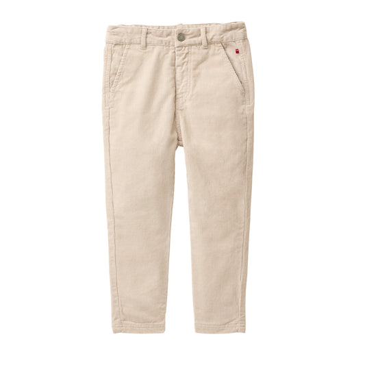 People Wear Organic Kord Chinohose, grau uni, Bio-Baumwolle GOTS