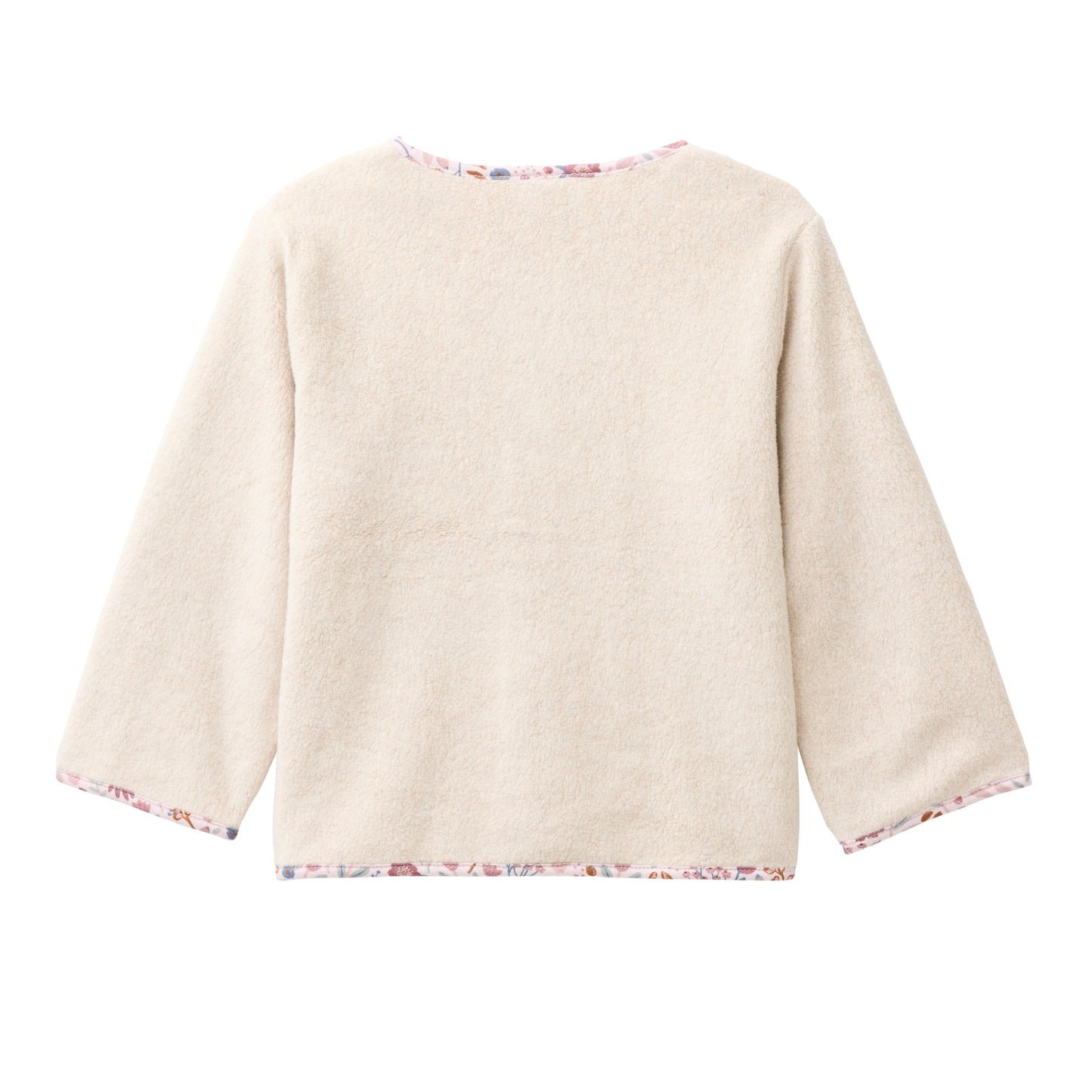 People Wear Organic Fleece Jacke, beige uni, Bio-Baumwolle GOTS