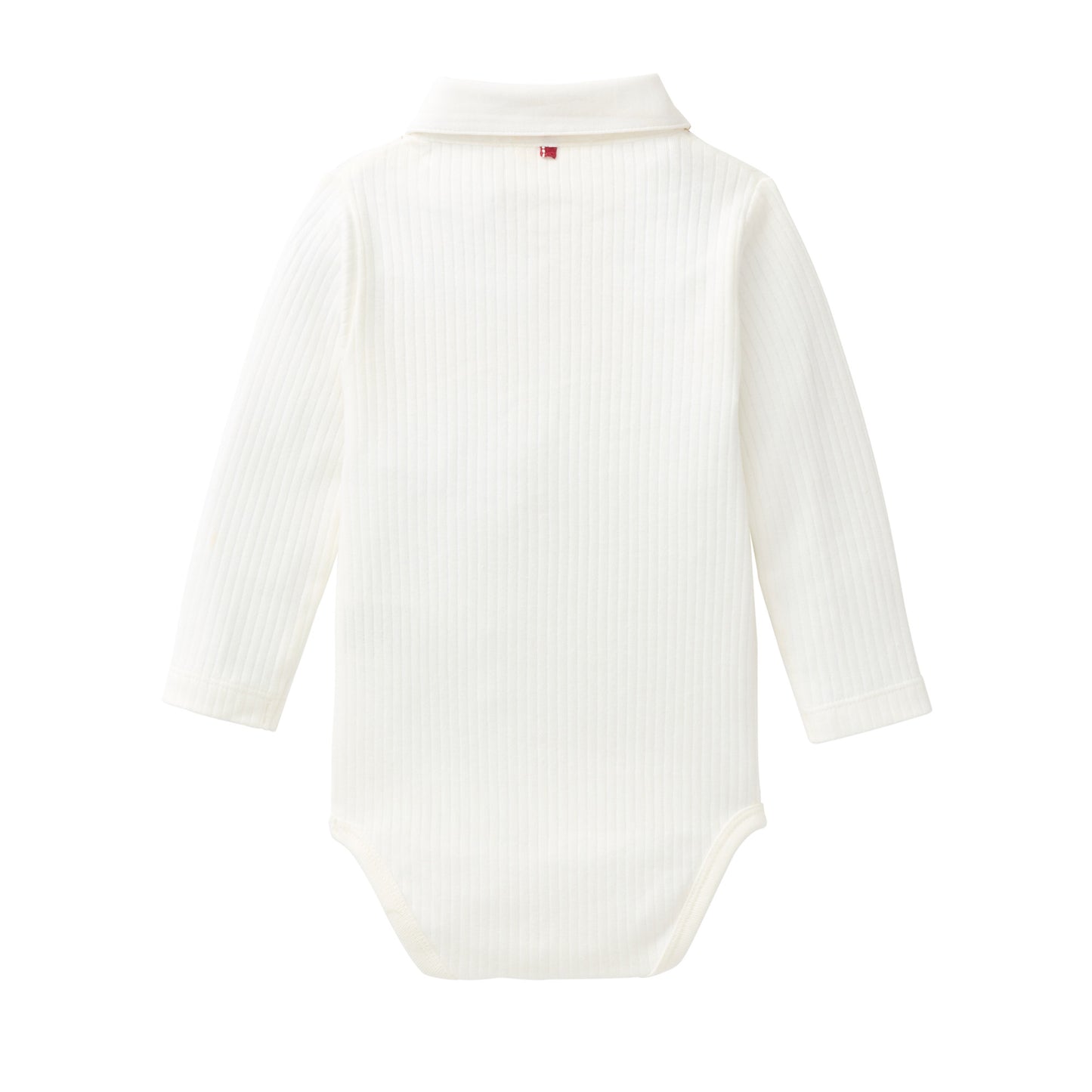 People Wear Organic Langarm Body mit Kragen in weiß aus Bio-Baumwolle GOTS