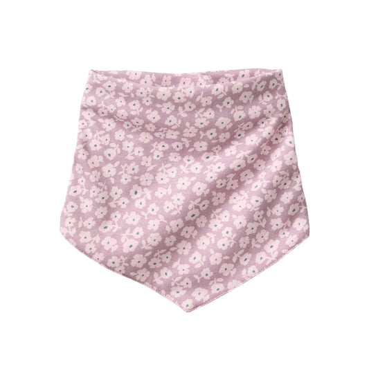 People Wear Organic Halstuch in dunkelmalve bedruckt mit kleinem Veilchen Motiv