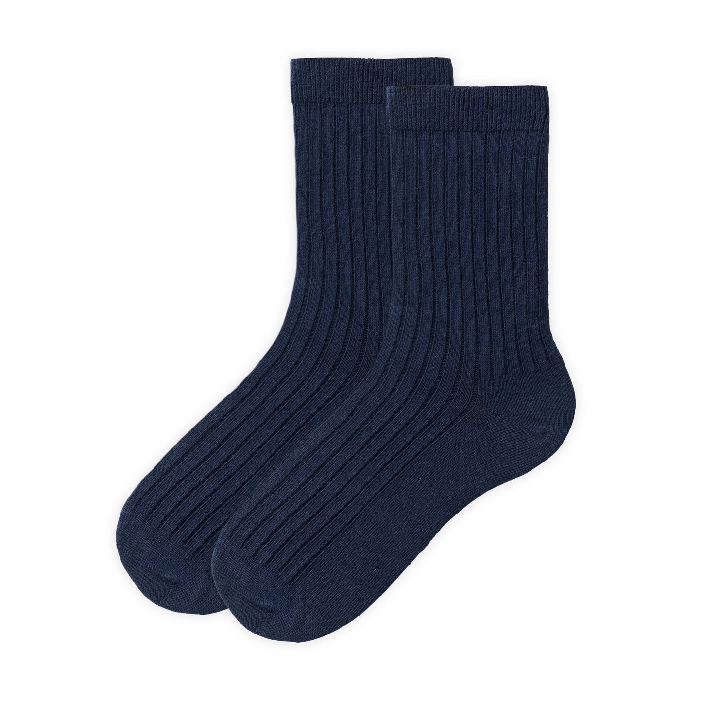 People Wear Organic Ripp Socken im Doppelpack in dunkelblau uni und blau uni GOTS