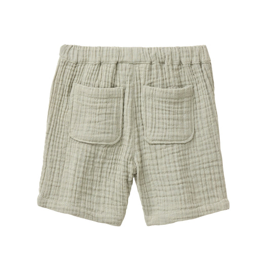 People Wear Organic Musselin-Shorts in khaki GOTS