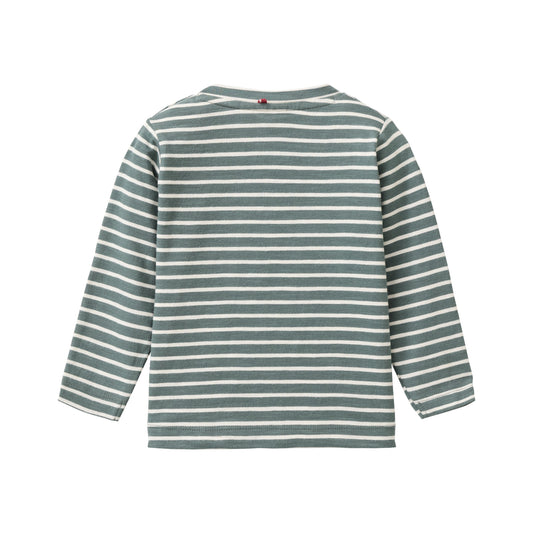 People Wear Organic Langarm-Shirt mit Applikation 'Dog Head' GOTS