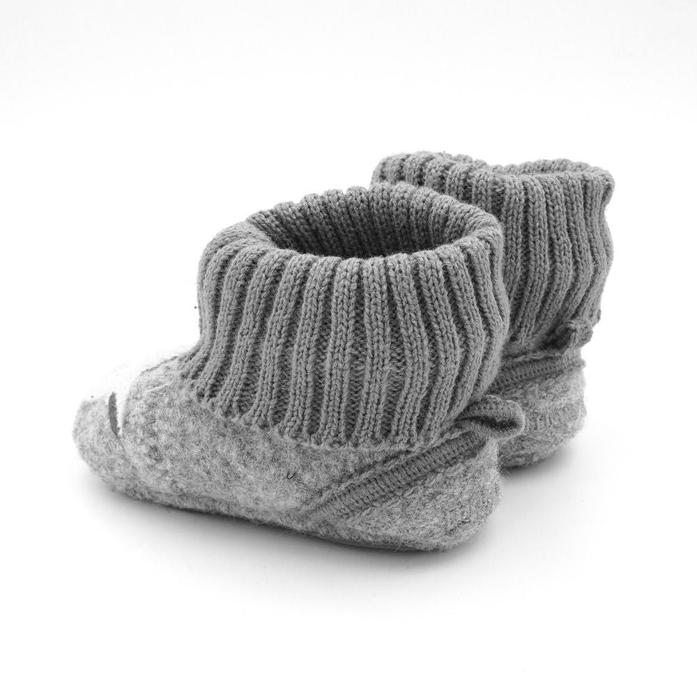 Maximo Hüttenschuhe Schaf Anti-Rutsch-Sohle, Strickbund