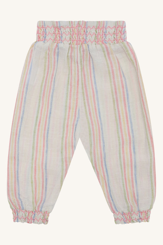 Hust & Claire Hose 'HCTrine Hello' gestreift aus Baumwolle und Leinen