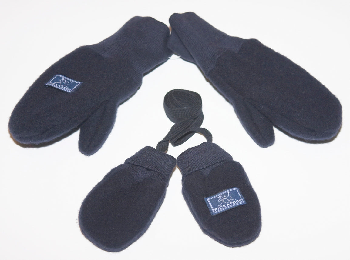 Pickapooh Fäustel Marine - Wollfleece Bio Handschuhe
