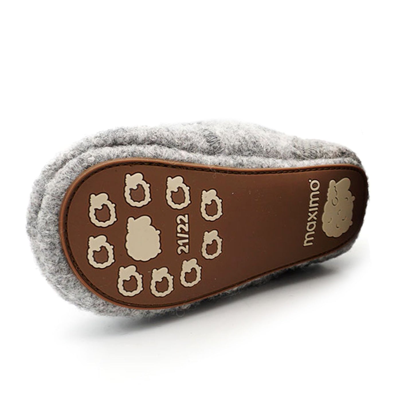 Maximo Hüttenschuhe Schaf Anti-Rutsch-Sohle, Strickbund