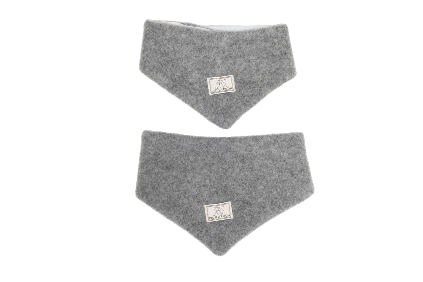 Pickapooh Dreieckstuch aus Wollfleece in grey