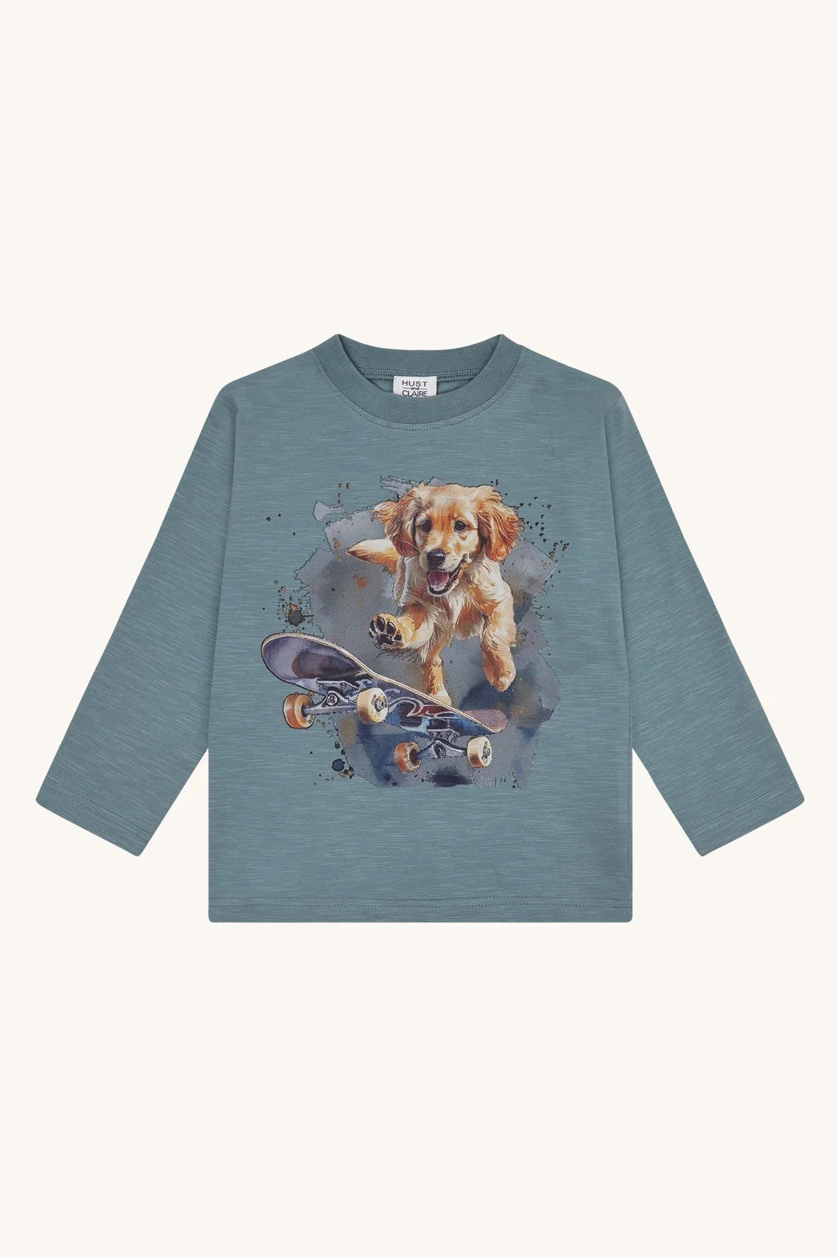 Hust and Claire Langarmshirt mit Hundeprint aus Bio-Baumwolle