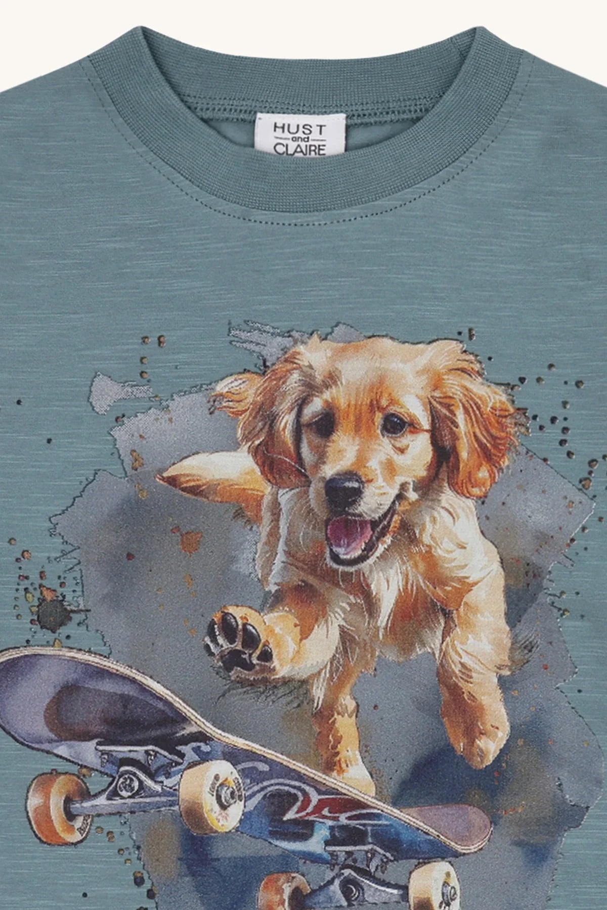 Hust and Claire Langarmshirt mit Hundeprint aus Bio-Baumwolle