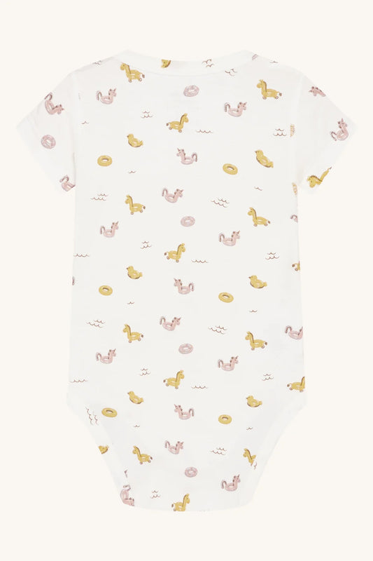 Hust and Claire Body Kurzarm aus Bambusviskose mit Schwimmtieren