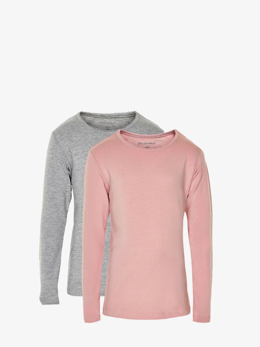 Minymo Langarmshirt in grau für Mädchen