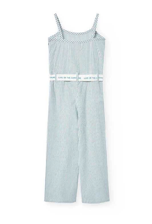 Boboli Jumpsuit gestreift mit Gürtel