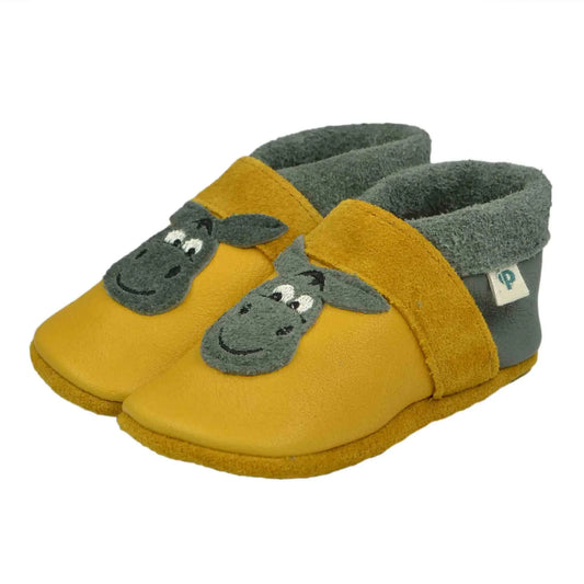 Lederschuhe mit Eselmotiv von Pantolinos