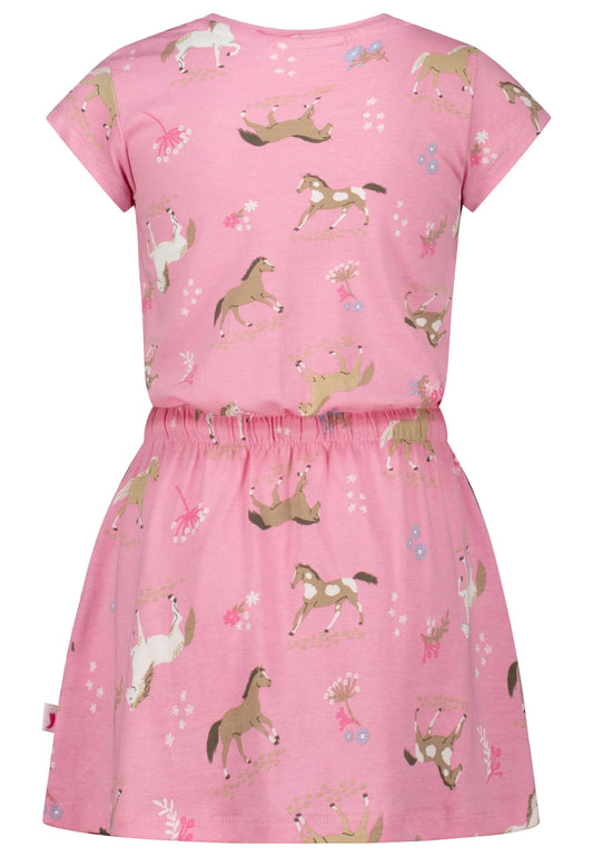 Salt and Pepper Kleid Kurzarm mit Pferde-Alloverdruck