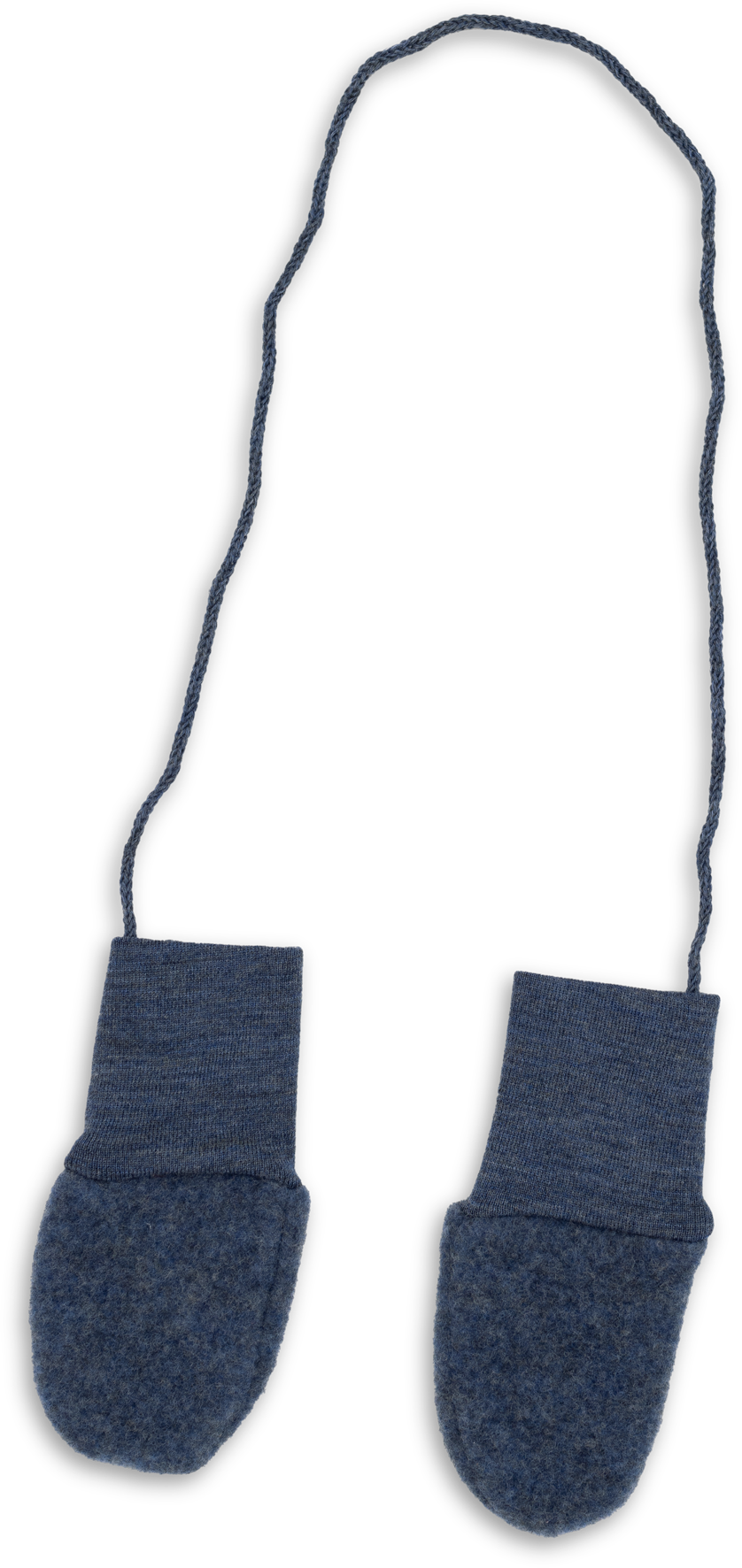 Engel Babyhandschuhe Bio-Merinowolle Fleece Blau melange