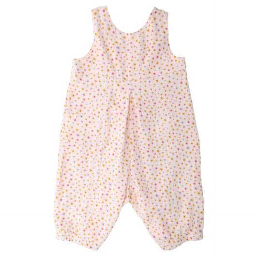 maximo GOTS BABY-Overall, Musselinstoff, Windelöffnung mit kleinen Blümchen