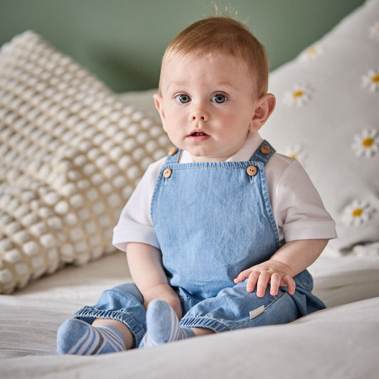 maximo BABY-Latzhose, Denim-Optik Öffnung Windelwechsel