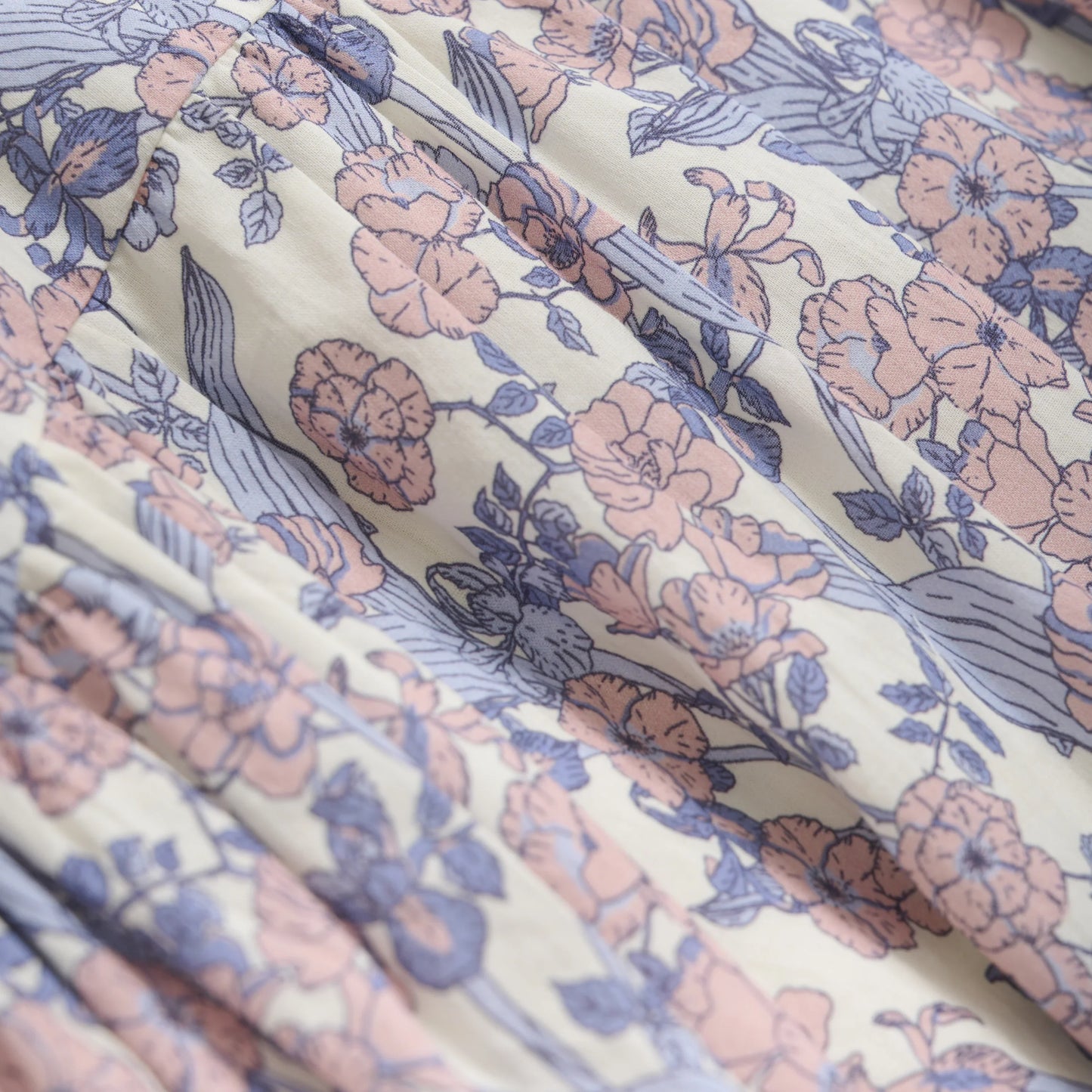 Creamie Kleid Kurzarm mit floralem Muster
