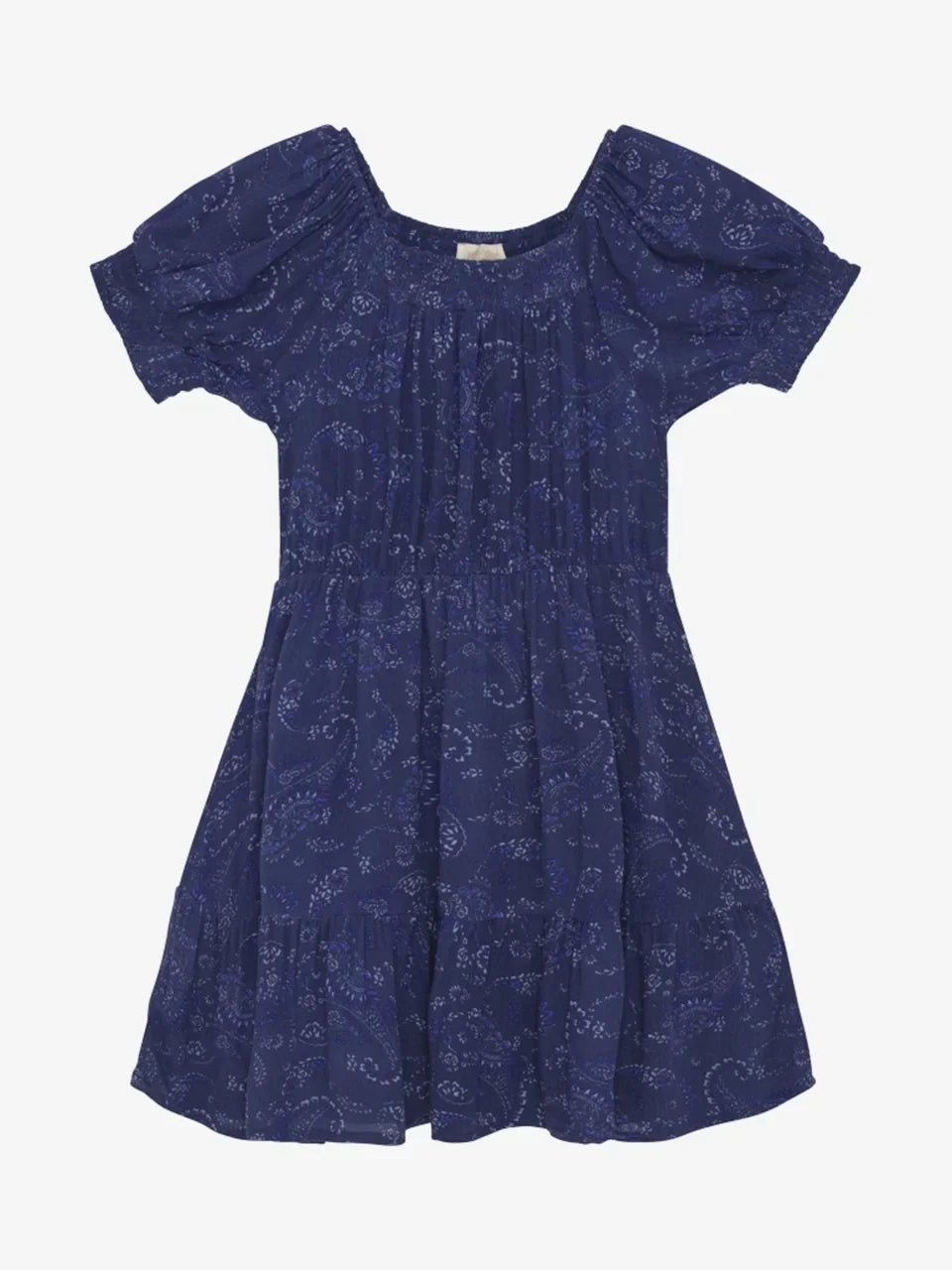 Cremie Kleid Kurzarm mit Paisely-Muster