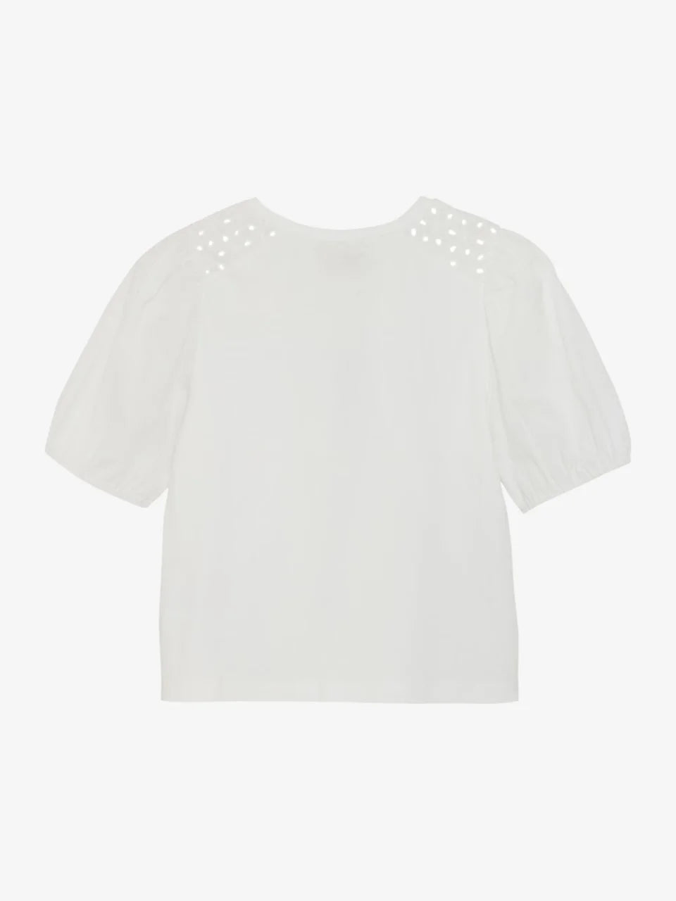 Creamie T-Shirt mit Lochstickerei