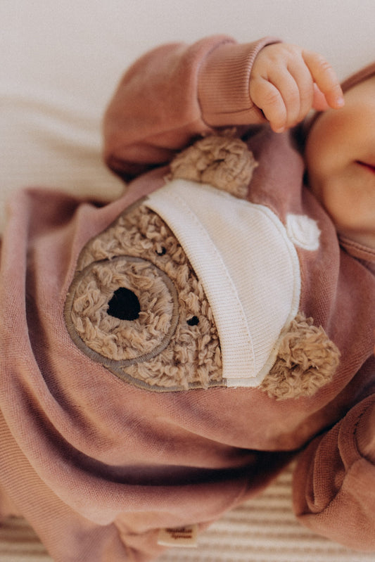 Wooly Organic Nicki Sweatshirt mit appliziertem Teddy GOTS
