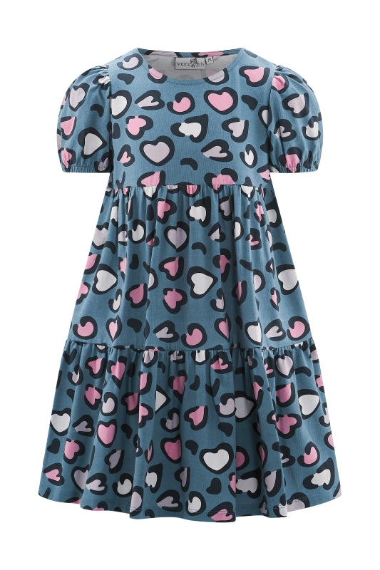 Happy Girls Stufenkleid Kurzarm mit Herzprint