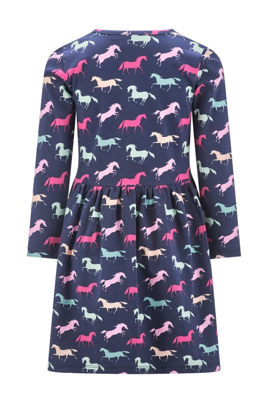 Happy Girls Kleid Langarm mit Pferdeprint