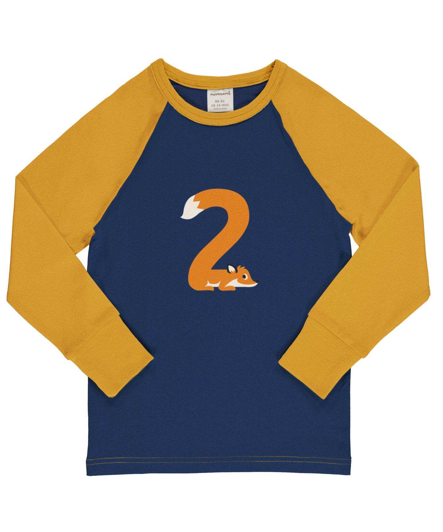 Maxomorra Langarmshirt Raglanärmel 2 Jahre GOTS