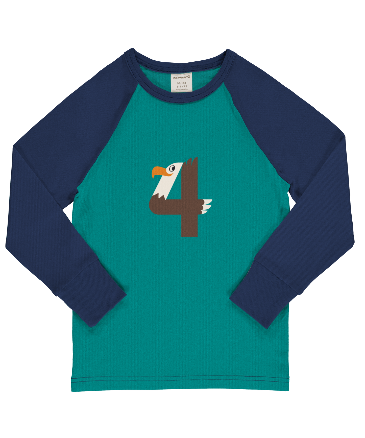 Maxomorra Langarmshirt Raglanärmel 4 Jahre GOTS