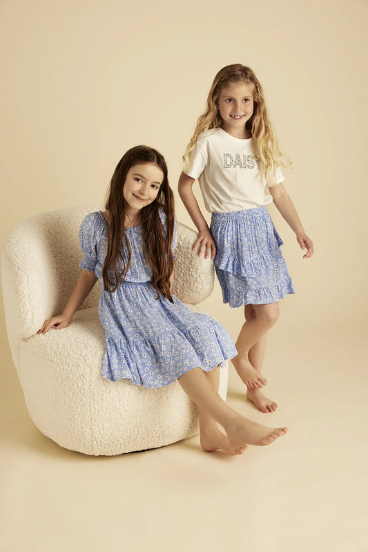 Creamie Kleid Kurzarm mit Blümchen