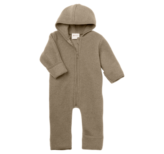 Engel Overall aus Wollfleece mit Kapuze und Reißverschluss