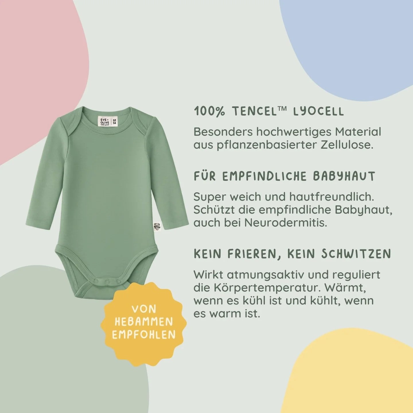 Eve + Olive Baby Body - Kurzarm - Brave Eucalyptus